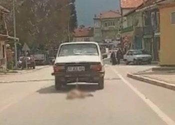 Ahmet Daşçı isimli kişi, bir köpeği otomobiline bağlayarak katletti