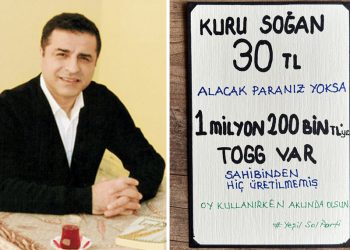 Demirtaş’tan ‘soğan alacak paranız yoksa 1 milyon 200 bin TL’ye TOGG var’ paylaşımı