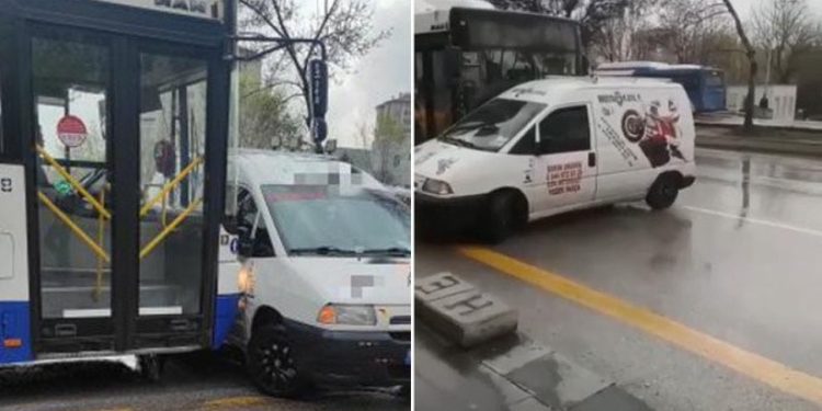 EGO şoförü, kendisine saldırmak isteyen sürücünün aracını sürükledi