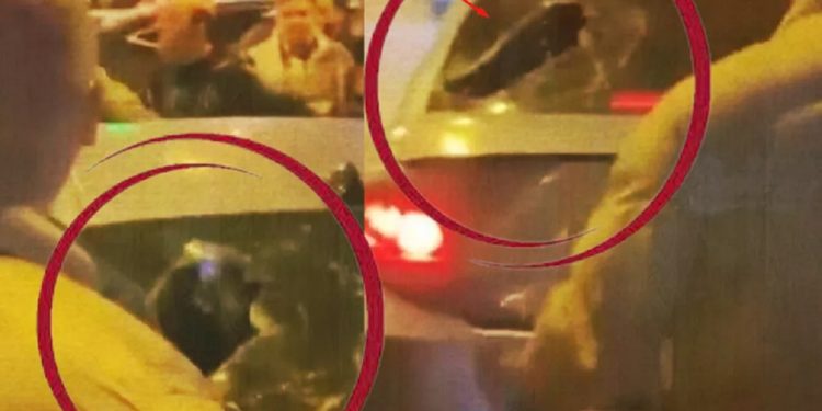 'Fener ağlama' şarkısını açan Galatasaray taraftarının arabasını parçaladılar!