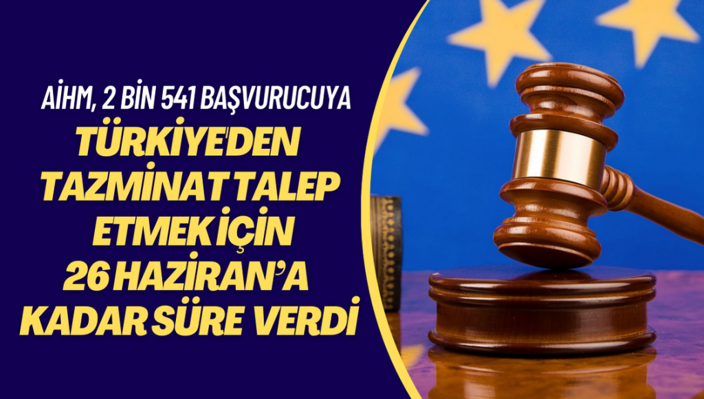 Hukukçular uyarıyor: AİHM, 2 bin 541 başvurucuya tazminat taleplerini iletmeleri için 26 Haziran’a kadar süre verdi