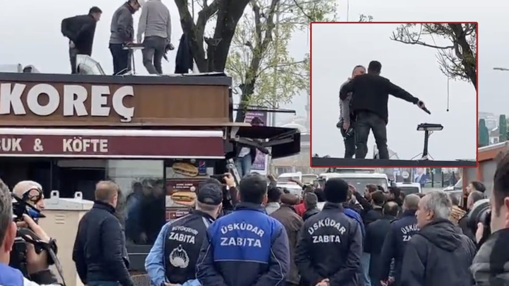 İBB, Üsküdar'da kaçak işletmeyi yıktığı sırada zabıtaya silah çekildi