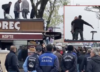 İBB, Üsküdar'da kaçak işletmeyi yıktığı sırada zabıtaya silah çekildi