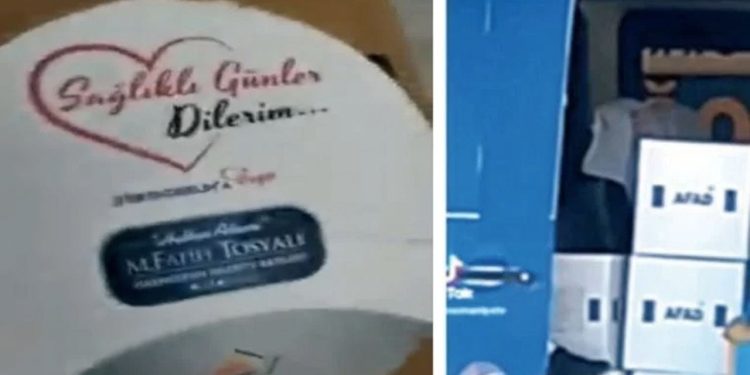 İddia: Depremzedeye dağıtılacak yardım kolilerine AKP logosu yapıştırıldı