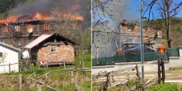 Kastamonu'da ahşap evde yangın: Bir ölü, bir yaralı