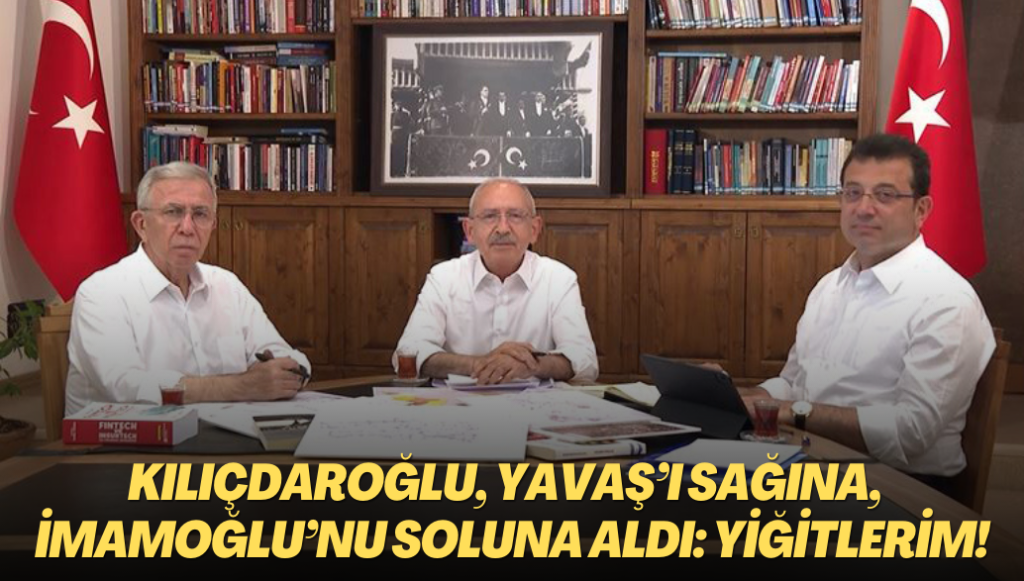 Kemal Kılıçdaroğlu, Mansur Yavaş’ı sağına, Ekrem İmanoğlu’nu soluna aldı: Yiğitlerim!