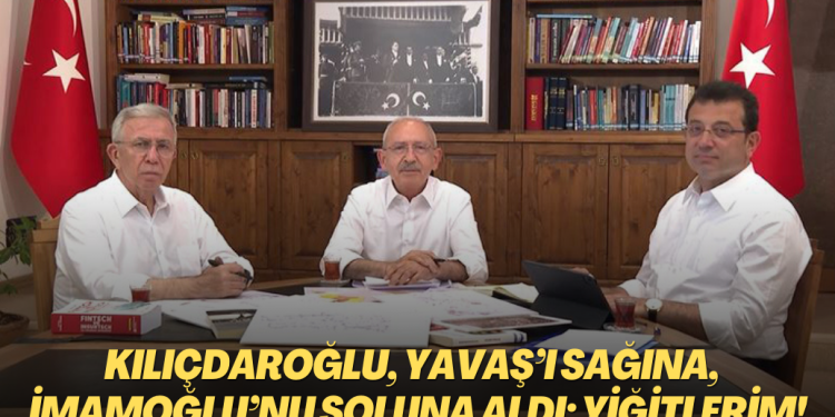Kemal Kılıçdaroğlu, Mansur Yavaş’ı sağına, Ekrem İmanoğlu’nu soluna aldı: Yiğitlerim!