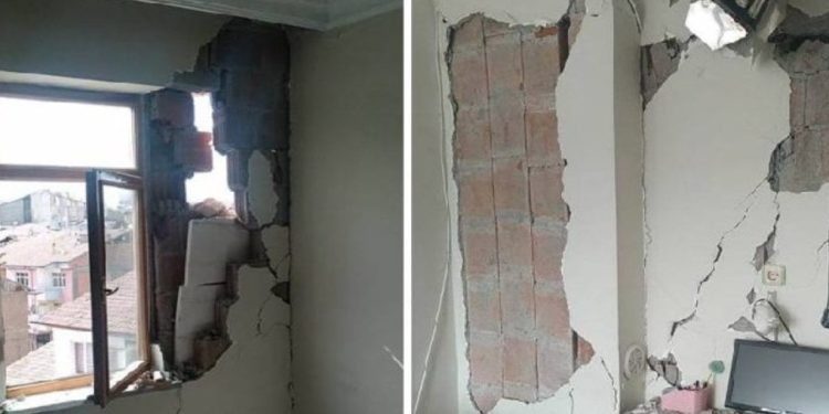 Malatya'da duvarı yıkılan binaya 'hasarsız' raporu