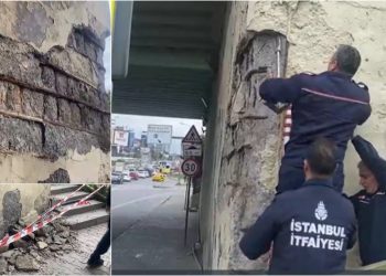 Maltepe'de midye kabuklarıyla gündeme gelen köprüde beton döküldü