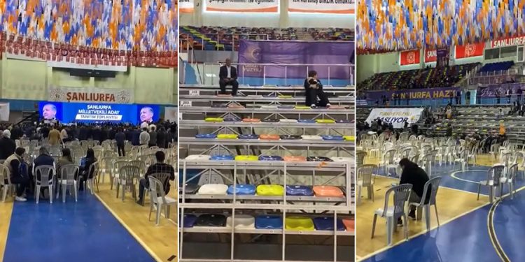 Şanlıurfa’dan aday olmak istememişti: Adalet Bakanı Bekir Bozdağ boş koltuklara konuştu