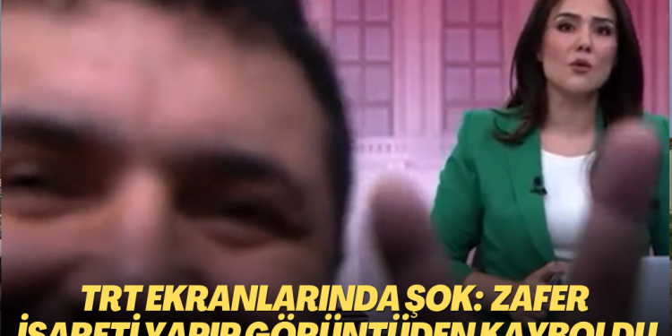 TRT ekranlarında şok: Zafer işareti yapıp görüntüden kayboldu
