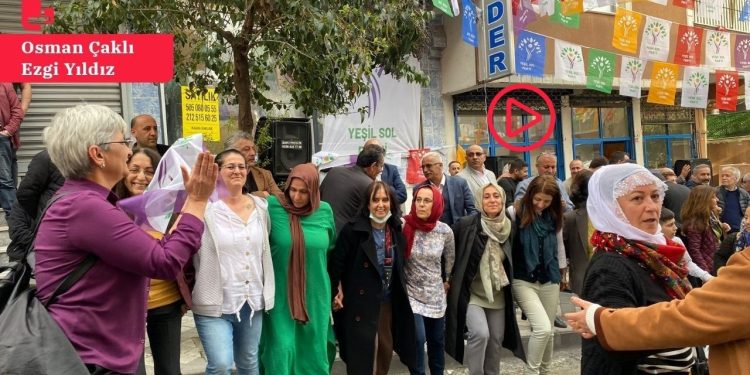 Yeşil Sol Parti Bağcılar'da seçim bürosunu açtı: Milletvekilleri de halaya durdu