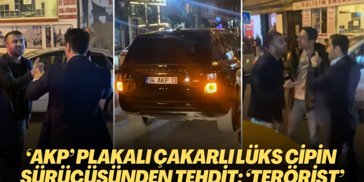 ‘AKP’ plakalı çakarlı lüks cipin sürücüsünden taksiciye tehdit: ‘Terörist’
