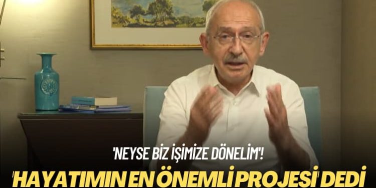 ‘Neyse biz işimize dönelim’ ‘Hayatımın en önemli projesi’ dedi