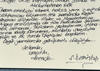 Demirtaş’tan gazetecilere: Haksız yere cezaevinde olduğunuzu biliyorum