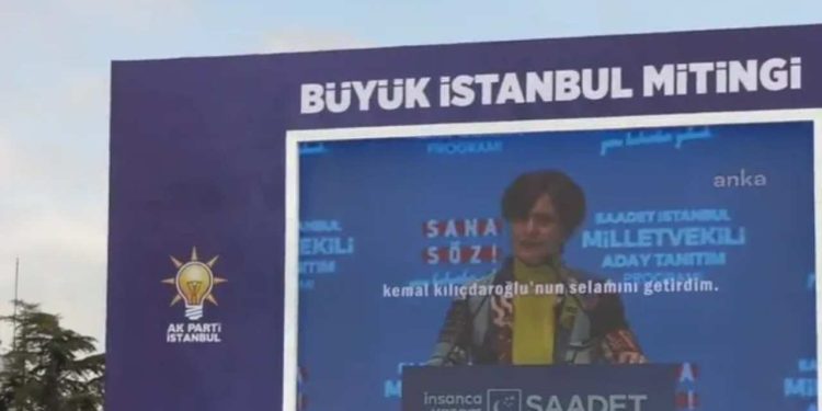 AKP mitingindeki videoya Canan Kaftancıoğlu'ndan yanıt: Sayenizde Kılıçdaroğlu'nun selamını iletmiş oldum