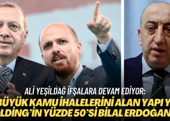 Ali Yeşildağ ifşalara devam ediyor: En büyük kamu ihalelerini alan Yapı Yapı Holding’in yüzde 50’si Bilal Erdoğan’ın