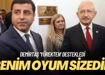 Demirtaş ‘yürekten’ destekledi: Benim oyum size