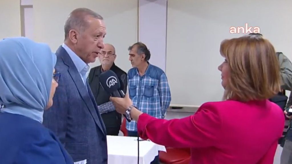 Erdoğan'ın oy kullandığı sınıfa sadece AA ve TRT alındı