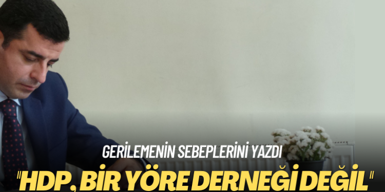 Gerilemenin sebeplerini yazdı: HDP, bir yöre derneği değil
