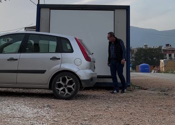 Hatay'daki çadır kentte açık hava sineması kuruldu