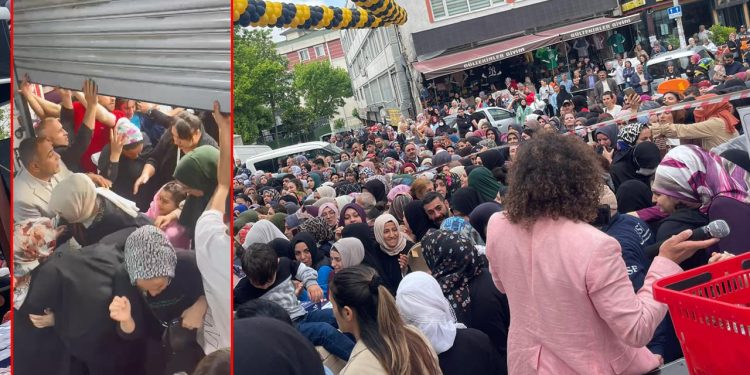 İndirimli ürünler izdihama neden oldu