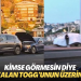 Kimse görmesin diye yolda kalan TOGG’unun üzerini örttü