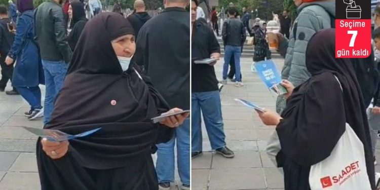 Kızılay yöneticisi, Kılıçdaroğlu broşürü dağıtan Saadet Partili kadını hedef aldı