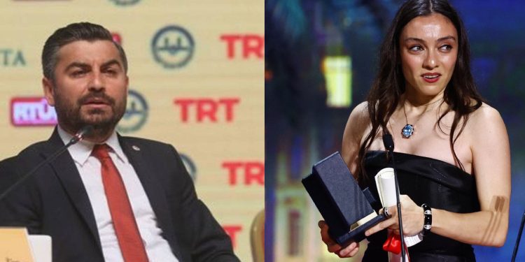 RTÜK Başkan Yardımcısı İbrahim Uslu, Cannes'da ödül alan Merve Dizdar'ı hedef aldı