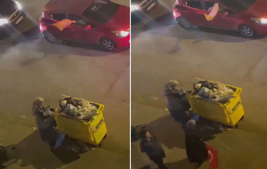 Yaşlı kadın çöpte yiyecek ararken zafer kutlaması yapan AKP’liler eğlendi