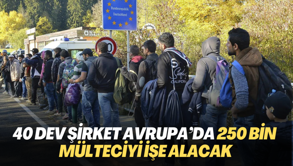 40 dev şirket Avrupa’da 250 bin mülteciyi işe alacak