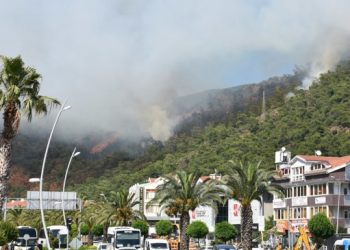 Marmaris’teki yangın söndürüldüğü sırada yanmış cenaze bulundu!