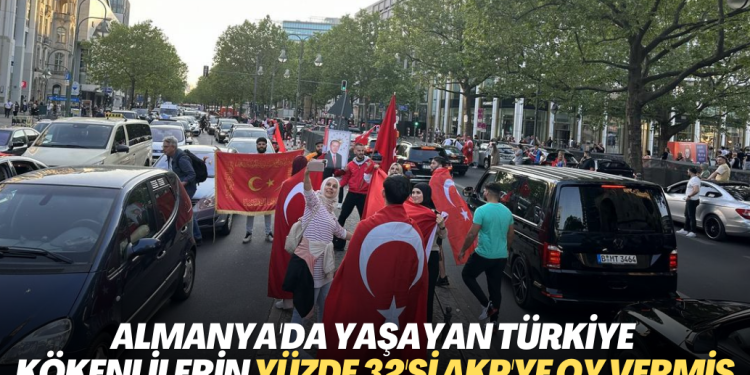 Almanya’da yaşayan Türkiye vatandaşlarının yüzde 32‘si AKP‘ye oy vermiş