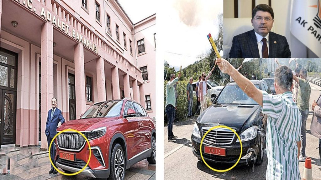 Bakanla birlikte TOGG da gitti: Yeni Adalet Bakanı Tunç, plakayı Mercedes'e taktırdı