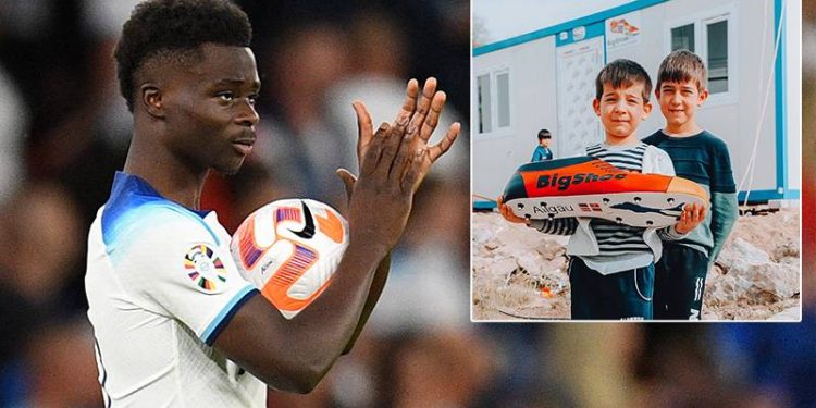 Bukayo Saka'dan, 26 depremzede aileye yardım!