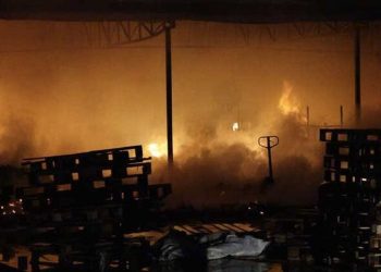 Bursa'da palet fabrikasında yangın