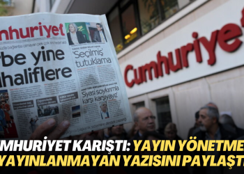 Cumhuriyet karıştı: Genel Yayın Yönetmeni, gazetede yayınlanmayan yazısını paylaştı