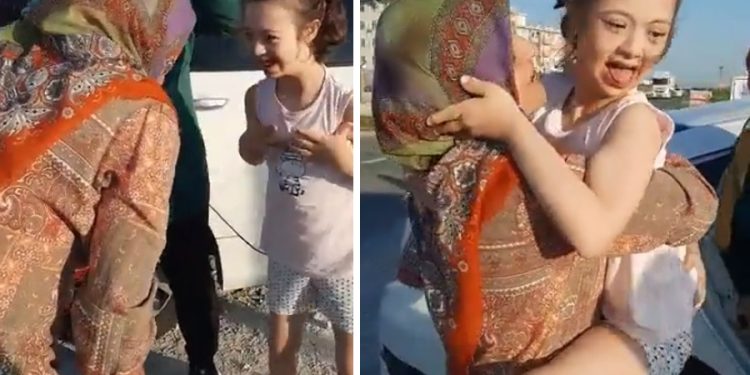 Down sendromlu Ayşe Asude, tahliye olan annesine kavuştu