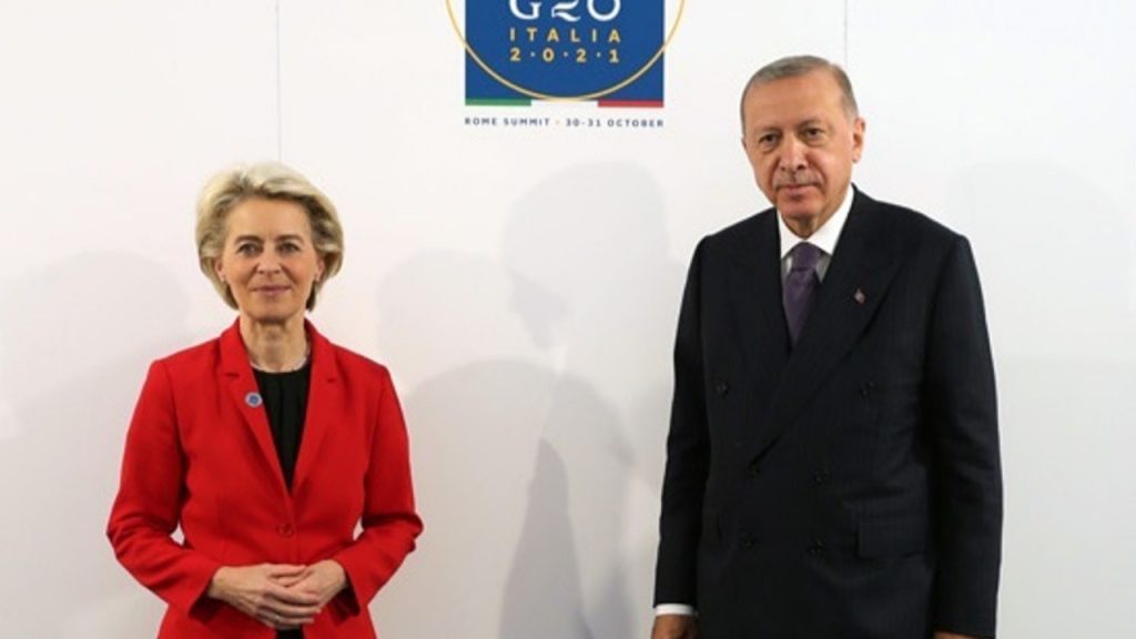 Erdoğan, AB Komisyonu Başkanı Ursula Von Der Leyen ile görüştü