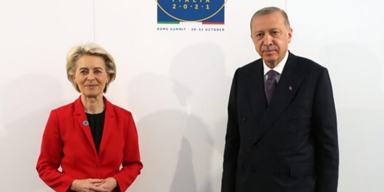 Erdoğan, AB Komisyonu Başkanı Ursula Von Der Leyen ile görüştü