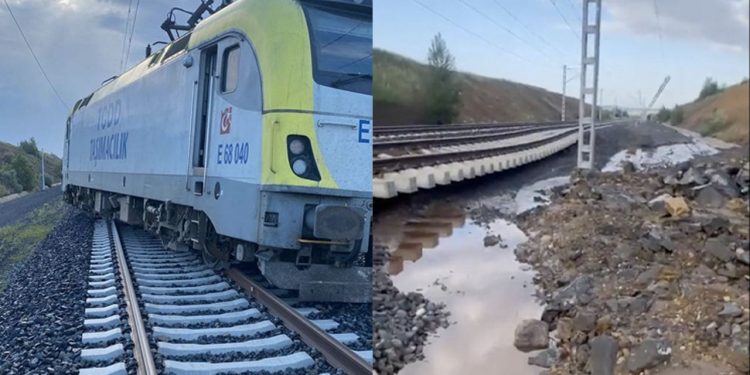 Heyelan YHT hattına zarar verdi, TCDD'den açıklama geldi: Trenlerin seyrine herhangi bir engel bulunmuyor