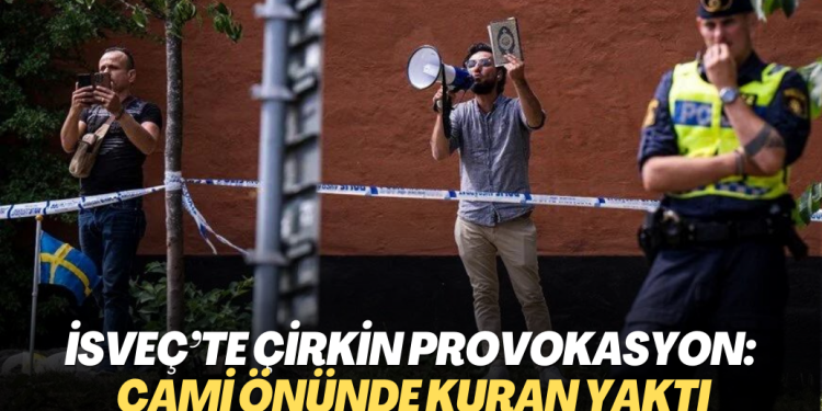 İsveç’te çirkin provokasyon: Cami önünde Kuran yaktı