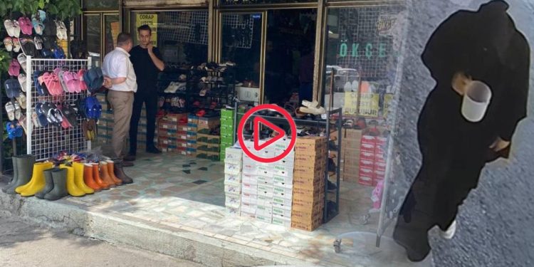 Konya'da ayakkabıcıya kimyasal maddeli saldırı