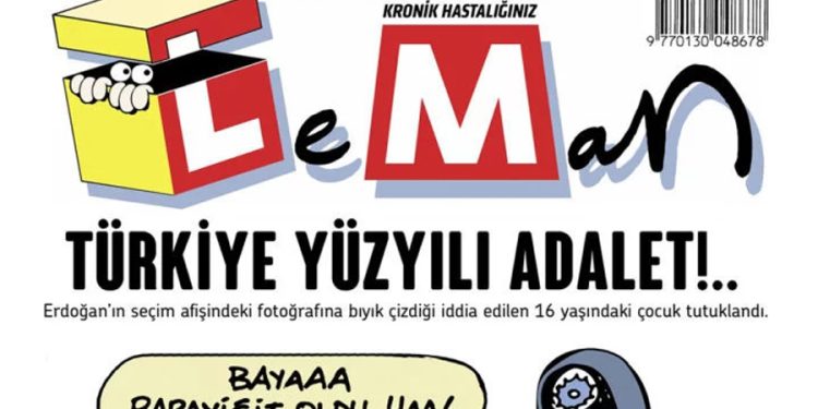 LeMan ‘Erdoğan fotoğrafına bıyık çizdiği için tutuklanan çocuğu’ kapağına taşıdı