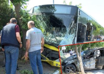Pendik’te İETT otobüsüyle cip çarpıştı: Dört yaralı