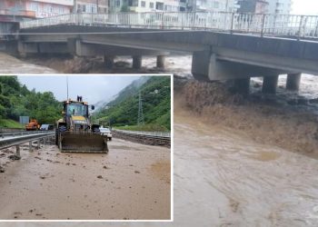 Trabzon’da sel ve heyelan: Hoparlörle ‘dereden uzak durun’ anonsu yapıldı