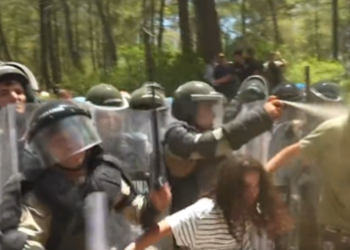 Akbelen'de gazetecilere coplu ve biber gazlı saldırı