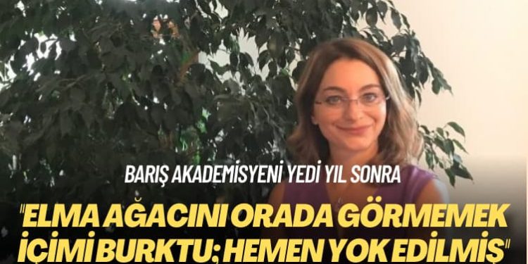 Barış akademisyeni yedi yıl sonra: Elma ağacını orada görmemek içimi burktu; hemen yok edilmiş