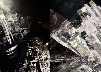 Batman’da şarampole yuvarlanan kamyon yandı: Dört ölü, iki ağır yaralı