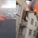 Beykoz'da bina alev alev yandı